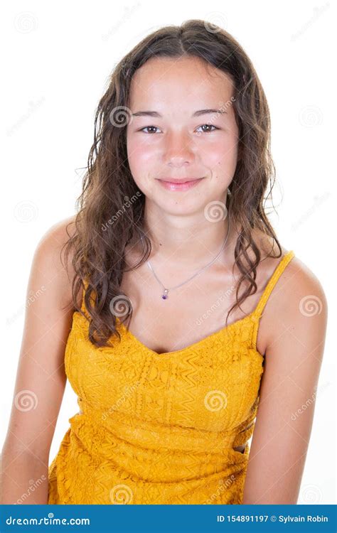 Beautiful Teenager Young Woman Looking At Camera Attractive Young Girl