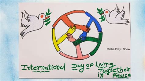 Easy World Peace Drawing | International Day of Living Together in