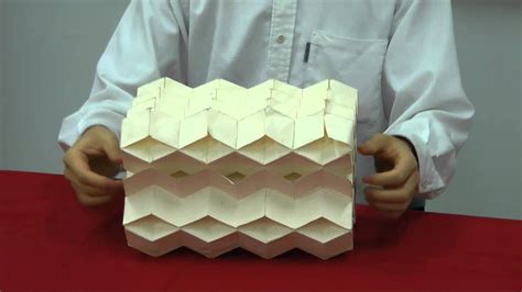 Bidirectionally Flat Foldable Cellular Origami Structure Youtube