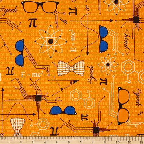 Mod Geek Eyeglasses Retro Orange Retro Fabric Stash Fabrics Quilts