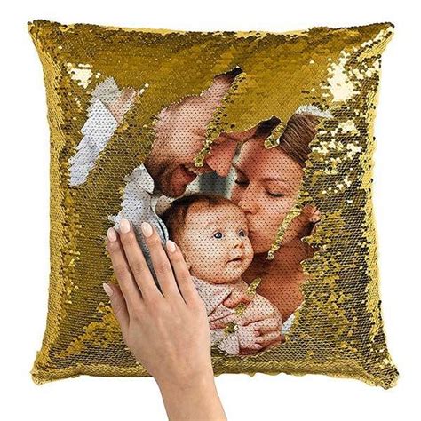 Custom Sequin Throw Pillow With Photo Best Unexpected Ts For Mom