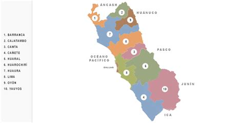Mapa De Las Regiones De La Provincia De Lima Kulturaupice