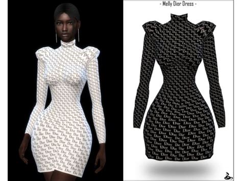 Melly Dior Dress Sims 4 Dresses Sims 4 Mods Clothes Sims 4