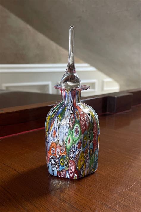 Vintage Millefiori Murano Glass Perfume Bottle Millefiori Art Etsy