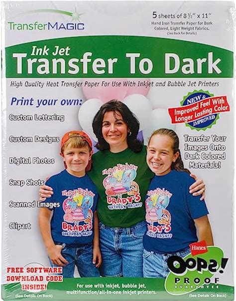 Transfer Magic Dark Fabric Ink Jet Transfer Sheets Michaels
