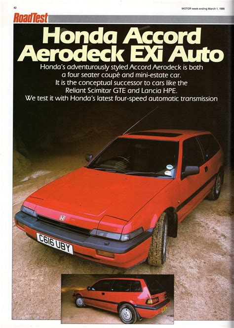 Honda Accord Aerodeck Exi Auto Road Test 1986 Flickr