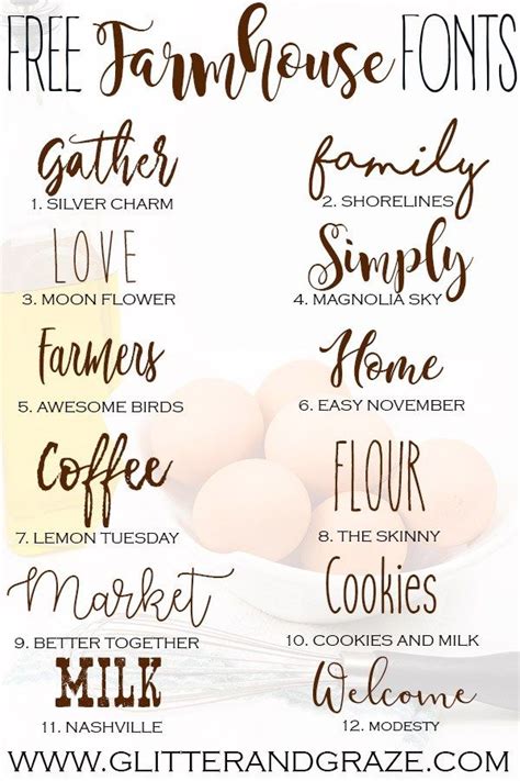 Free Farmhouse Fonts Cricut Fonts Lettering Farmhouse Font