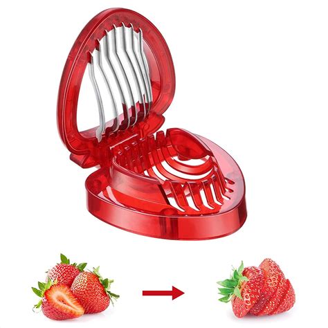2pcs Strawberry Slicer Kitchen Gadget Strawberry Accessories Fruit
