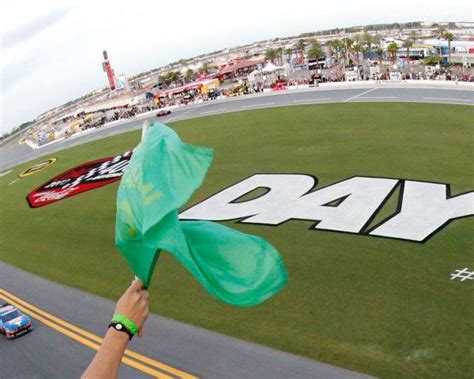 Green signals the beginning of the race or the go ahead. Green flag on the first duel race for the Daytona 500 2013 ...