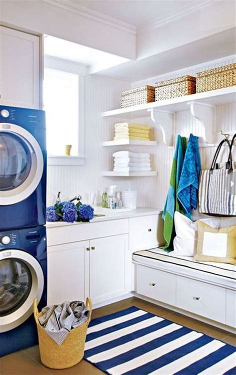 To refresh yellowed whites, create a solution of oxygen bleach and cool water by following package directions, mixing enough to completely cover your garments. 10 Latest Collection Of Laundry Room Ideas | HomeMydesign