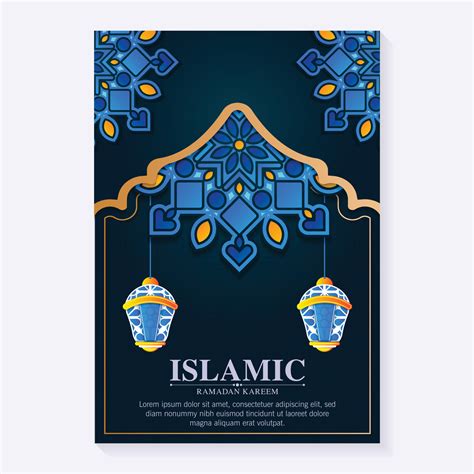 Colorful Ramadan Kareem Islamic Poster 7058832 Vector Art At Vecteezy