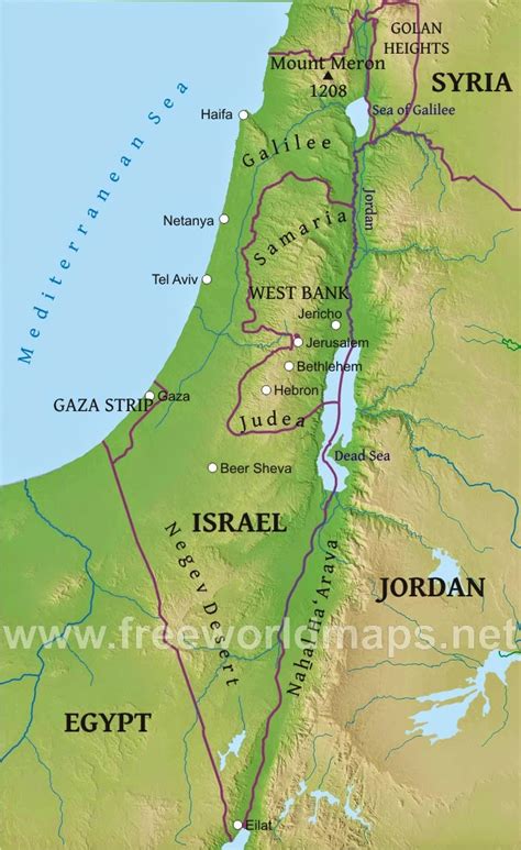 Detailed clear large political map of israel showing names of capital city, towns, states, provinces and boundaries with neighbouring countries. Yes, I'm Really Going There: Here's the thing about Israel ...