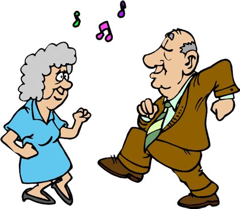 Download Elderly Old Couple Dancing Clipart Png Image With No