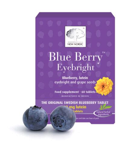 New Nordic Blueberry Eyebright Maintain Healthy Eyes And Vision 60 Tablets Ebay