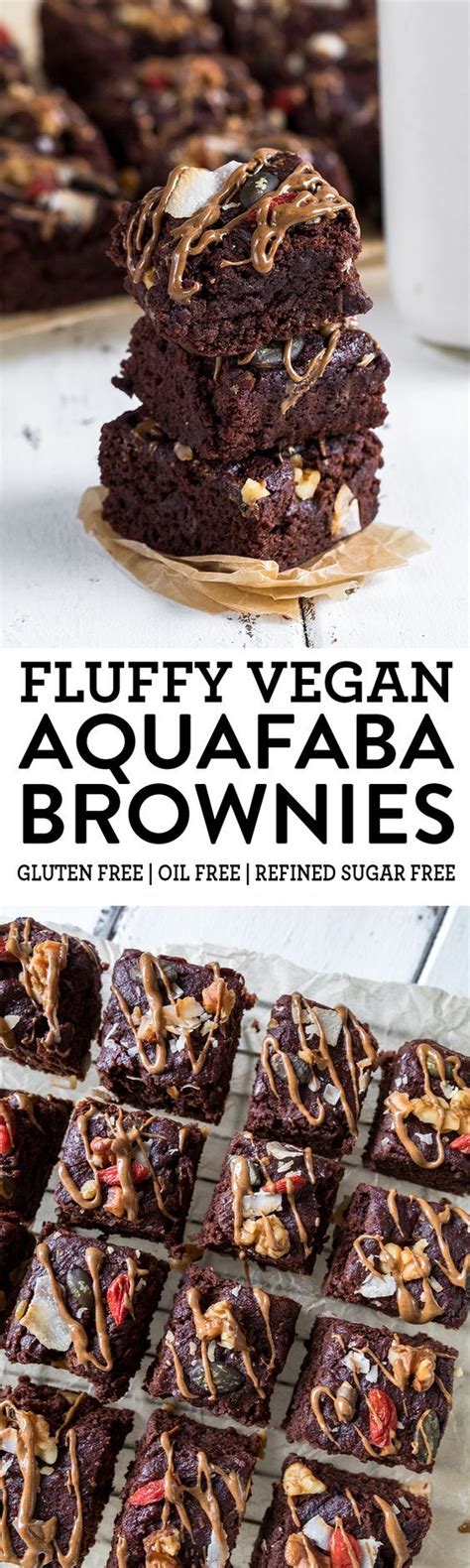 Make sure to use sugar that hasn't been filtered through bone char, because it's not vegan. Fluffy Vegan Aquafaba Brownies (Gluten, Oil & Refined Sugar-Free) | Recipe | Vegan dessert ...