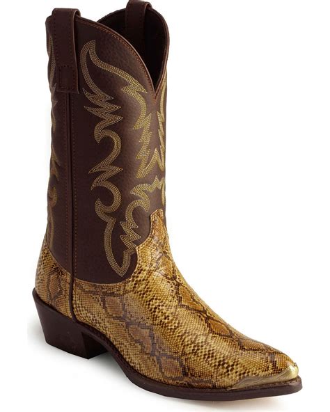 In the market for a stylish pair of cowboy boots? Laredo Python Print Cowboy Boots - Pointed Toe | Boot Barn