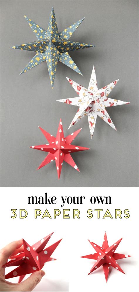 3d Paper Star Christmas Decorations — Gathering Beauty Diy Christmas