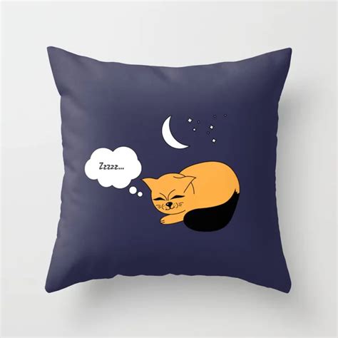Beatrice The Cat That Thinks Sleep Throw Pillow By Margybengal