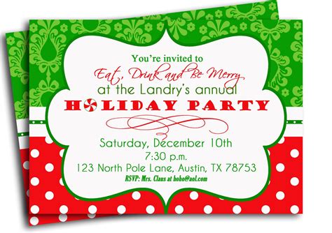 Free Printable Holiday Party Invitations Party Invitation Templates Free Printables