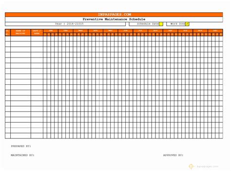 Preventive Maintenance Schedule Template Excel Beautiful 8 Preventive