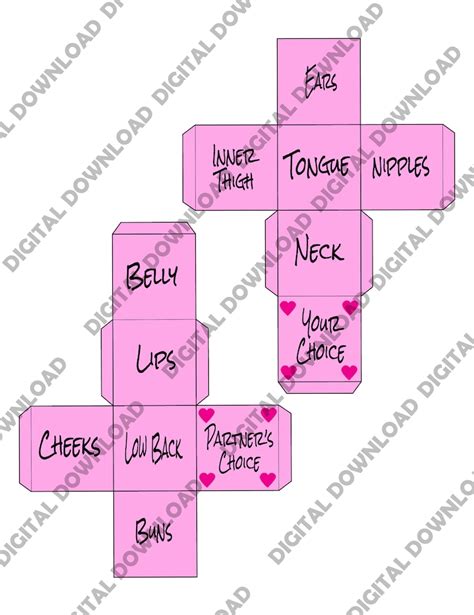 Sex Dice Game Printable Naughty T Intimate Play For Etsy