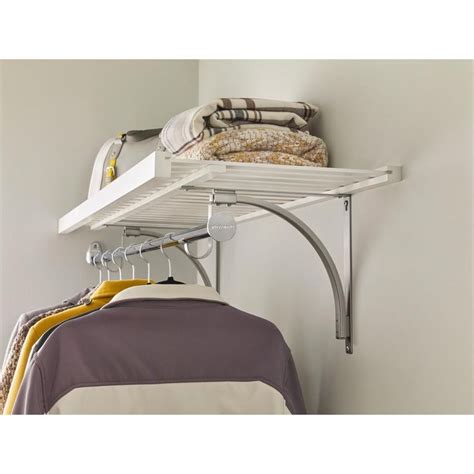 Install your closetmaid wire shelving with fixed mount hardware like support and brackets, shelf clips and more. ClosetMaid 11 in. x 12.5 in. Universal Shelf Bracket in ...