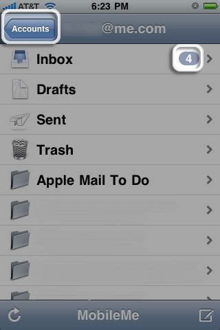 To mark the message unread, hold the arrow at the right that would be to open the message and read it. iphone - Show the number of unread items just like in the ...