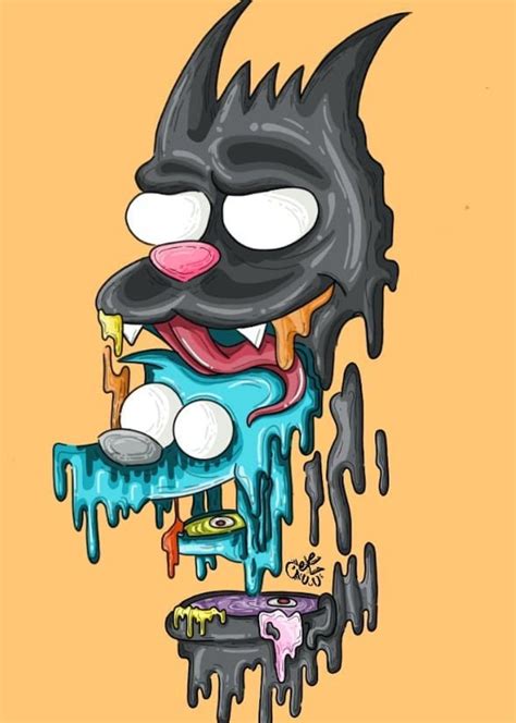 Itchy And Scratchy The Simpsons Graffiti Doodles Graffiti Cartoons