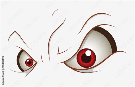 Angry Cartoon Eyes Stock Vector Adobe Stock