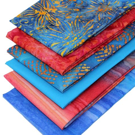6 Fat Quarters Batik Bundle Early Morning Overdale Fabrics
