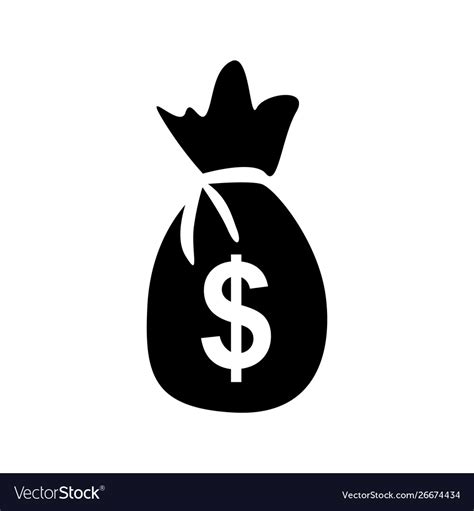 Maybe you would like to learn more about one of these? Money bag logo icon a black and white moneybag Vector Image