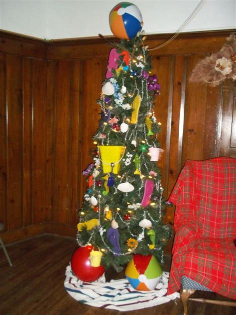 Discover savings on tree decor outdoor & more. Florida summer themed Christmas tree. Beach balls, flip ...