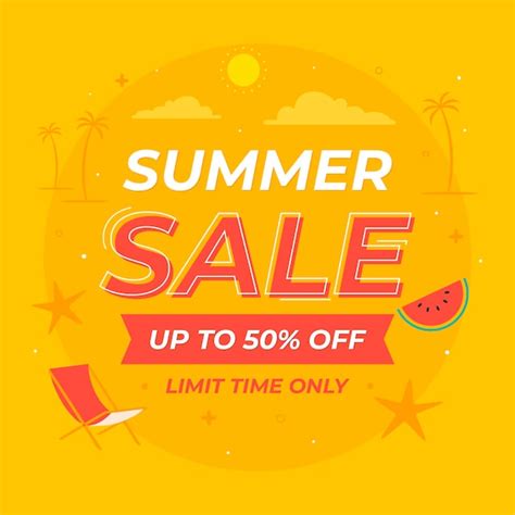 Free Vector Flat Summer Sale Illustration