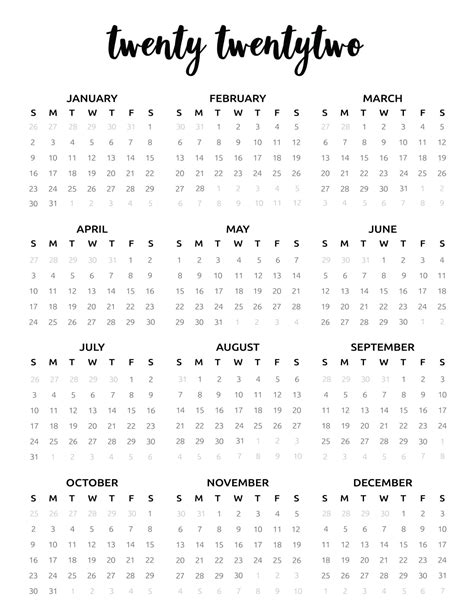 2022 Free Blank Calendar Free Printable Templates Riset
