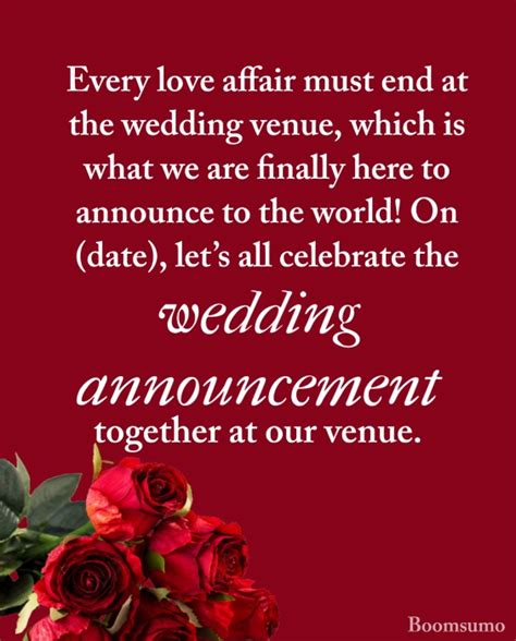 40 Best Wedding Announcement Wording And Messages Boomsumo