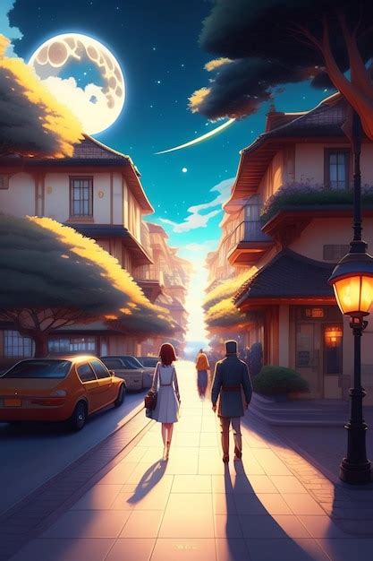 Premium Ai Image 3 D Sidewalk By Studio Ghibli Studio Key Hideaki