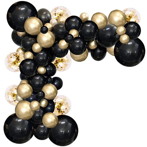 Black And Gold Balloon Garland Kit 114pcs Black And Gold Balloons Party Decorations 4 Size