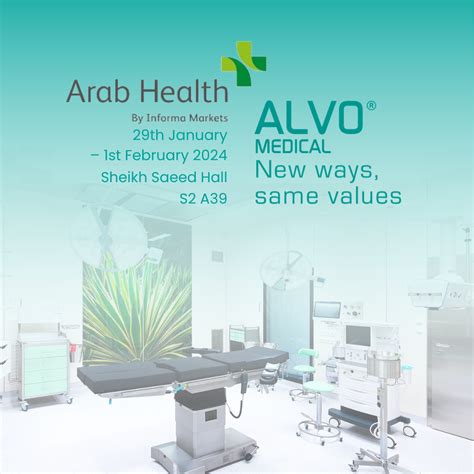 Alvo Medical Will Be Exhibiting At Arab Health 2024 As Part Of