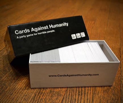 I don't always know who they are, or perhaps i've heard their name, but i'm not familiar enough with their body of work. Cards Against Humanity - A Vicious Party Game | DudeIWantThat.com