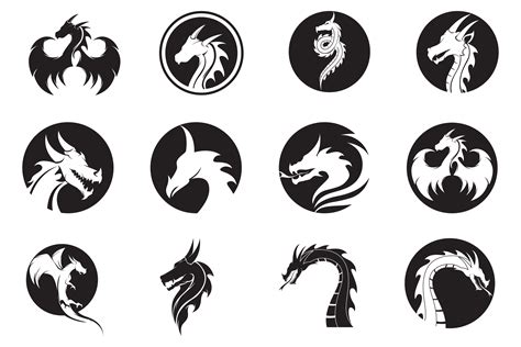 Dragon Head Template Logo Black Graphic By Alby No · Creative Fabrica