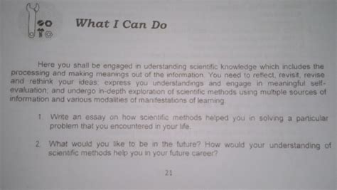 Write An Essay On How Scientific Methods Helped You In Solving A Particular Problem That You