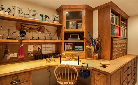 Done in cherry in maple. Fly Tying Room - Traditional - Basement - Tampa - by TRK ...