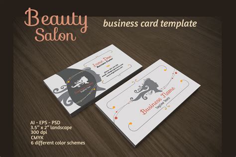 beauty salon business card business card templates  creative market