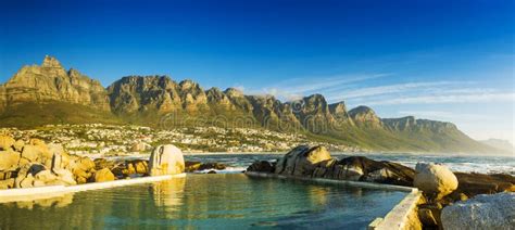 Panorama Of Camps Bay In Cape Town South Africa Stock Photo Image Of
