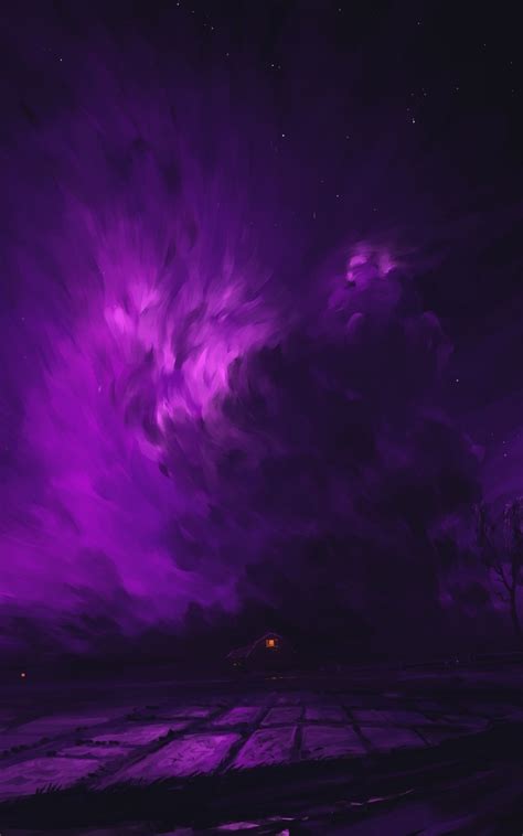 1200x1920 Glowing Purple Cloud Art 1200x1920 Resolution Wallpaper Hd