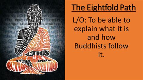 The Buddhist Eightfold Path Teaching Resources