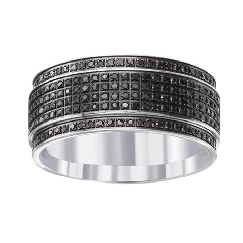 This selection of diamond rings will. Men's 5/8 CT. T.W. Enhanced Black Diamond Wedding Band in ...