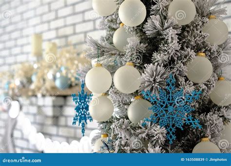 Holiday Christmas Ornaments In A North American Home Stock Image