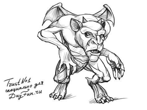 Draw the neck as a cylinder. How to draw monster step by step | ARCMEL.COM