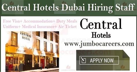 5 Star Central Group Hotels Jobs In Dubai With Salary Dubai Hotel Job